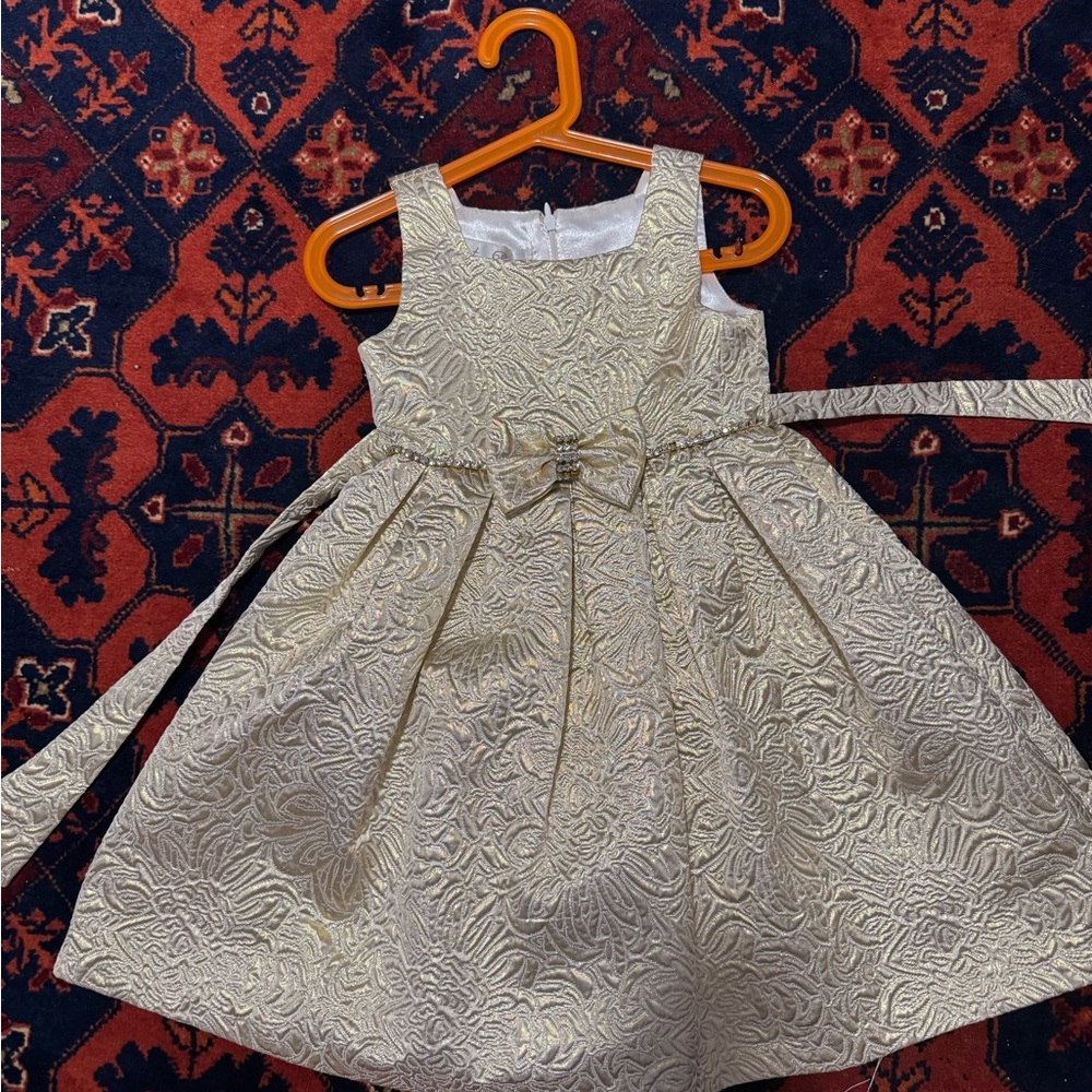 Couture Princess Gold Sleeveless Dress